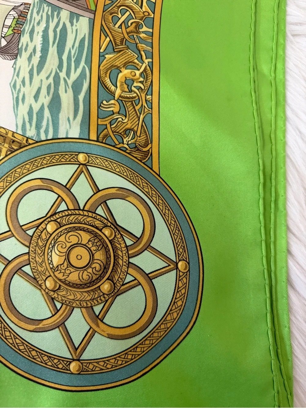 Hermes Les Normands Silk Scarf.